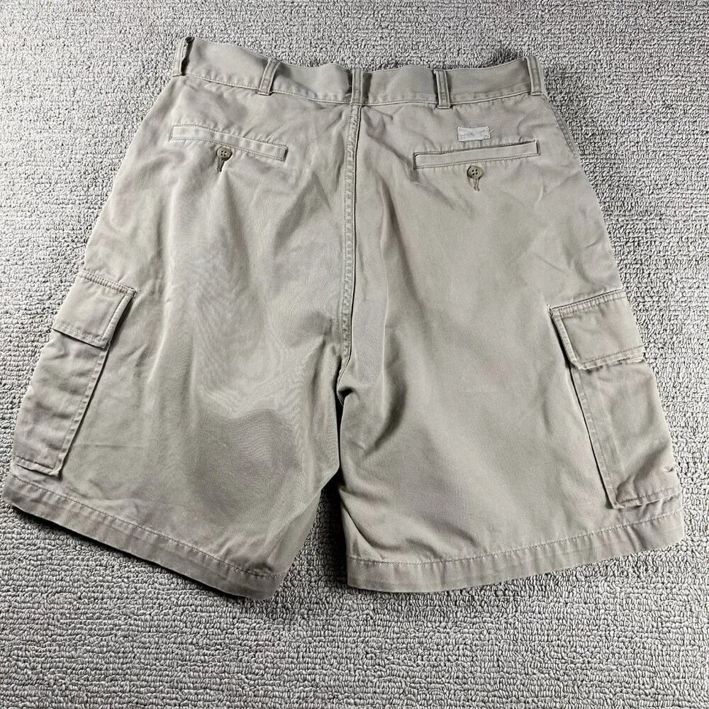 Polo Ralph Lauren Flat Front Cargo Shorts Pockets Beige Men’s Size 34 x 8 - Picture 6 of 6